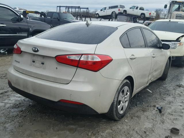 KNAFK4A66F5420224 - 2015 KIA FORTE LX BEIGE photo 4