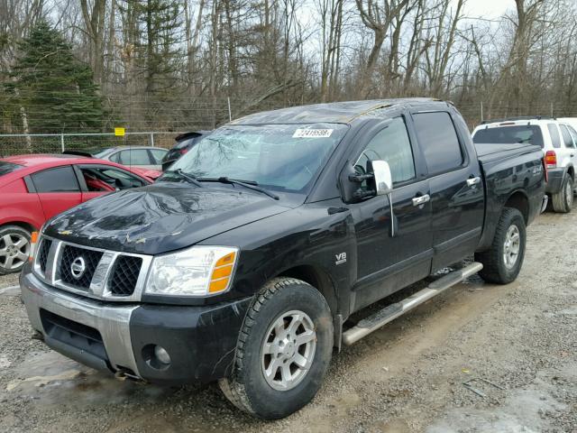 1N6AA07B24N583962 - 2004 NISSAN TITAN XE BLACK photo 2