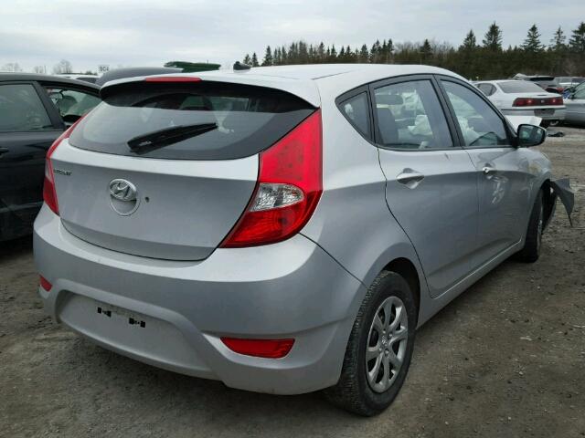 KMHCT5AE1EU167362 - 2014 HYUNDAI ACCENT GLS SILVER photo 4