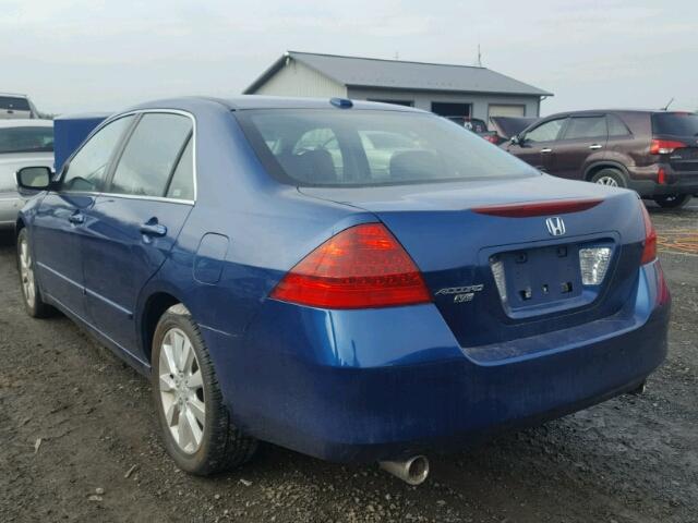 1HGCM665X6A031686 - 2006 HONDA ACCORD EX BLUE photo 3