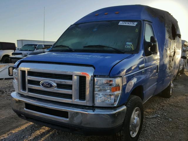 1FDWE3FLXEDA68557 - 2014 FORD ECONOLINE BLUE photo 2