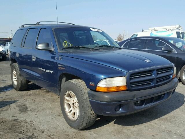 1B4HR28Y4YF299075 - 2000 DODGE DURANGO BLUE photo 1