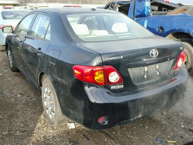 1NXBU40E49Z133085 - 2009 TOYOTA COROLLA BA BLACK photo 3