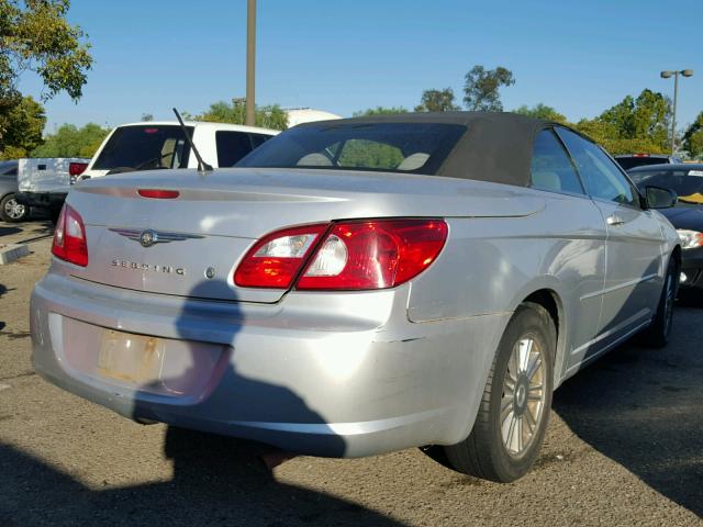 1C3LC45K28N295417 - 2008 CHRYSLER SEBRING SILVER photo 4