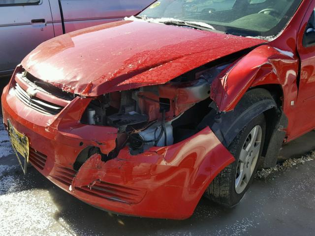 1G1AK15FX67855234 - 2006 CHEVROLET COBALT RED photo 9