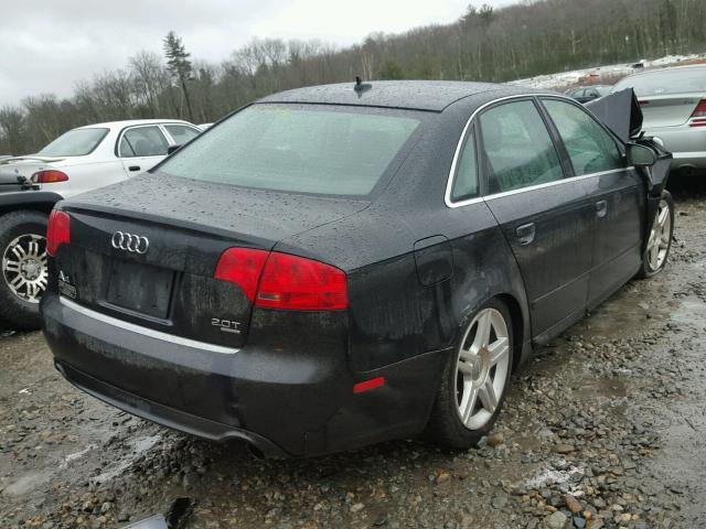 WAUDF78E88A096178 - 2008 AUDI A4 2.0T QU BLACK photo 4