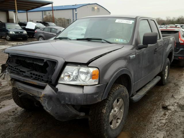 1FTRX14W16KA89615 - 2006 FORD F150 GRAY photo 2