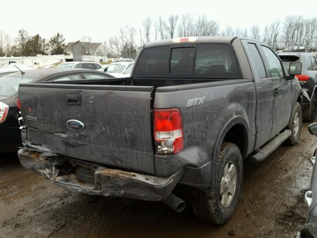 1FTRX14W16KA89615 - 2006 FORD F150 GRAY photo 4