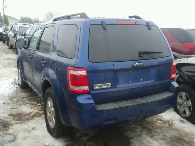 1FMCU03Z58KB05981 - 2008 FORD ESCAPE XLT BLUE photo 3