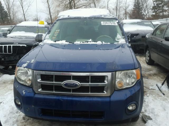 1FMCU03Z58KB05981 - 2008 FORD ESCAPE XLT BLUE photo 9