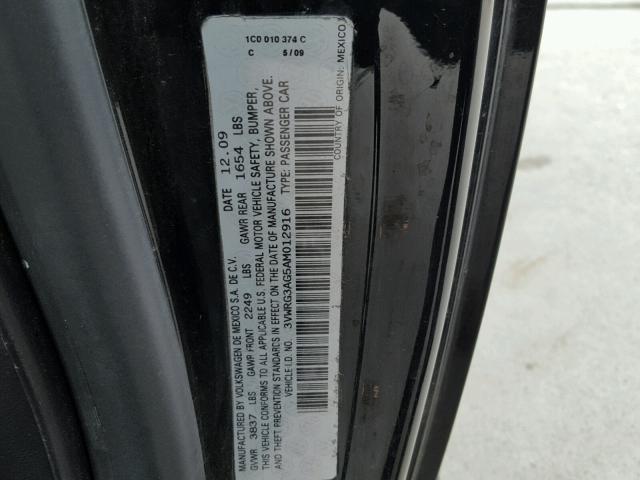 3VWRG3AG5AM012916 - 2010 VOLKSWAGEN NEW BEETLE 黑色 照片 10