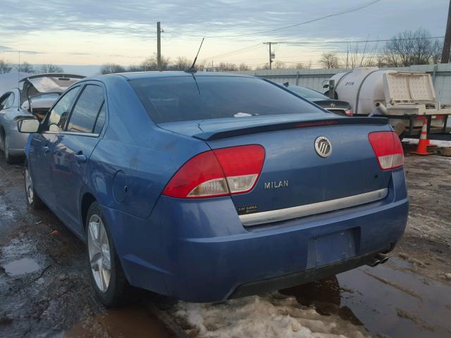 3MEHM0HA5AR614370 - 2010 MERCURY MILAN BLUE photo 3