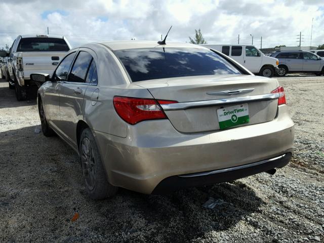 1C3CCBAB2DN640384 - 2013 CHRYSLER 200 LX BEIGE photo 3