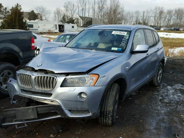 5UXWX5C56BL707372 - 2011 BMW X3 XDRIVE2 BLUE photo 2