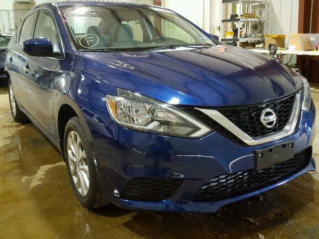 3N1AB7AP2HY268166 - 2017 NISSAN SENTRA S BLUE photo 1