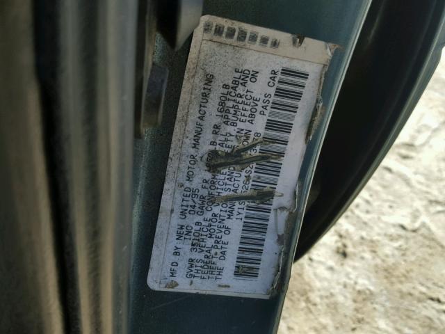 1Y1SK5264SZ073478 - 1995 GEO PRIZM BASE أخضر صورة 10