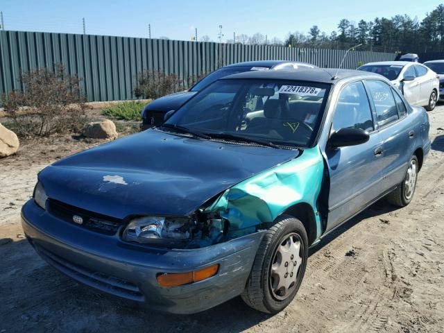 1Y1SK5264SZ073478 - 1995 GEO PRIZM BASE GREEN photo 2