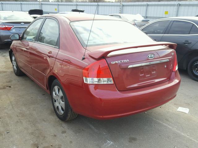 KNAFE121985533726 - 2008 KIA SPECTRA EX RED photo 3