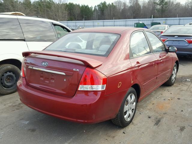 KNAFE121985533726 - 2008 KIA SPECTRA EX RED photo 4