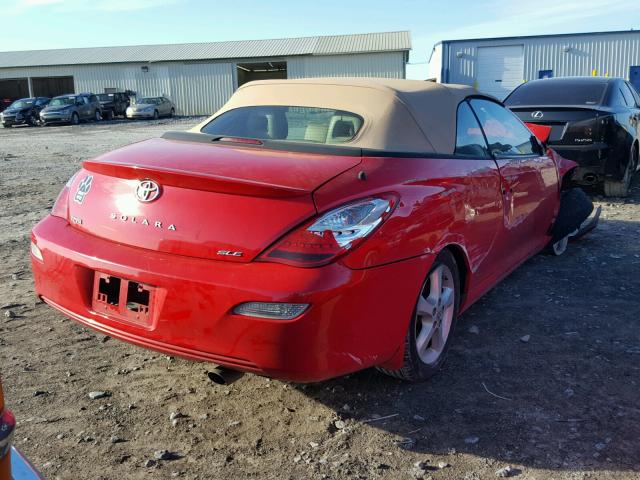 4T1FA38P37U110338 - 2007 TOYOTA CAMRY SOLA RED photo 4