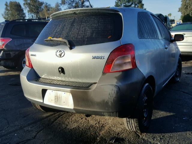 JTDJT923775034196 - 2007 TOYOTA YARIS SILVER photo 4