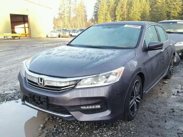 1HGCR2F54GA184950 - 2016 HONDA ACCORD SPO GRAY photo 2