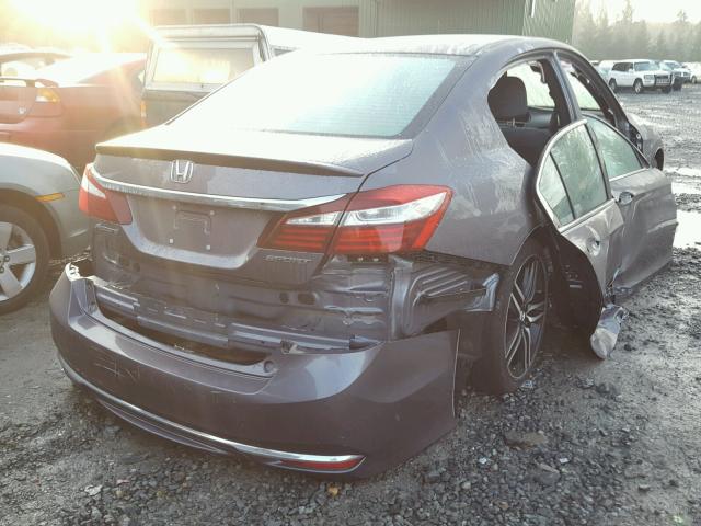 1HGCR2F54GA184950 - 2016 HONDA ACCORD SPO GRAY photo 4