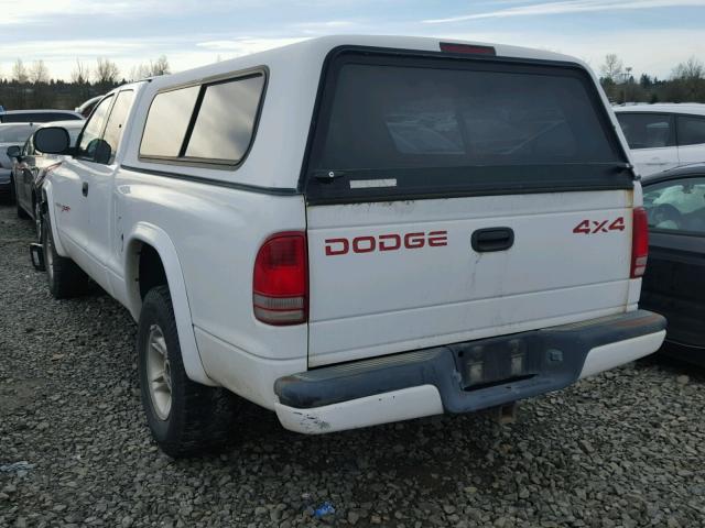 1B7GG22Y3WS724092 - 1998 DODGE DAKOTA WHITE photo 3