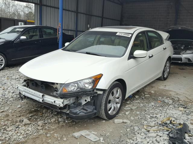 1HGCP36819A048851 - 2009 HONDA ACCORD EXL WHITE photo 2