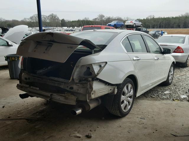 1HGCP36819A048851 - 2009 HONDA ACCORD EXL WHITE photo 4