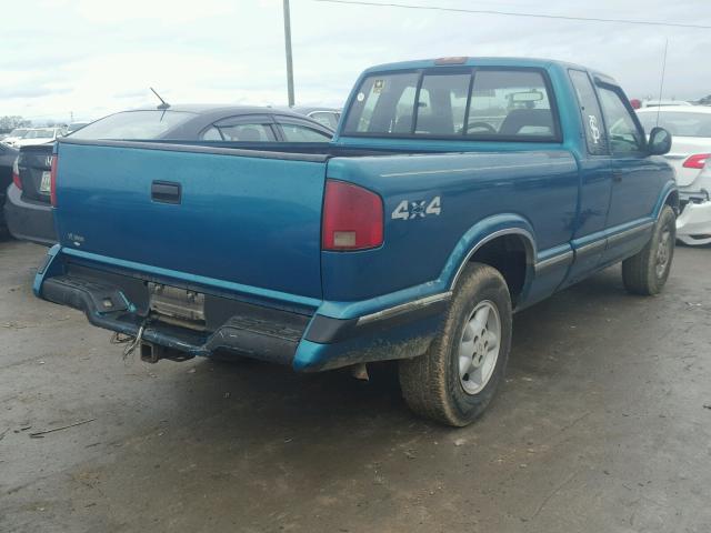 1GCDT19X6TK167647 - 1996 CHEVROLET S TRUCK S1 TEAL photo 4