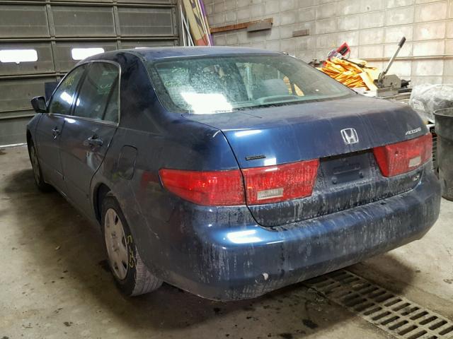 1HGCM56425A150459 - 2005 HONDA ACCORD LX BLUE photo 3