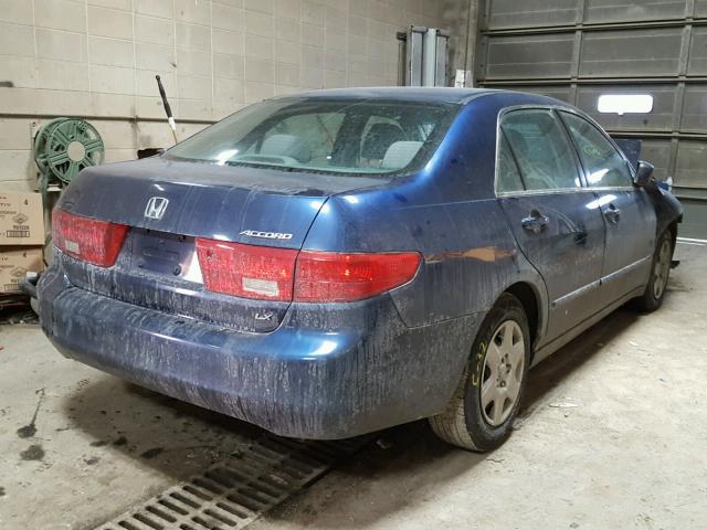 1HGCM56425A150459 - 2005 HONDA ACCORD LX BLUE photo 4