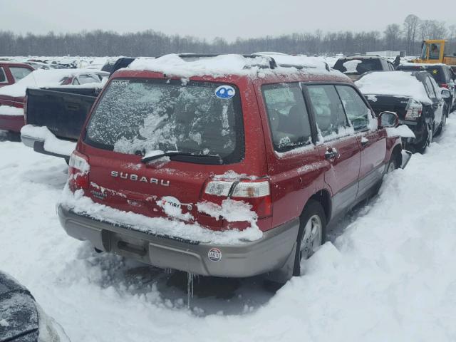JF1SF65522H745695 - 2002 SUBARU FORESTER S RED photo 4