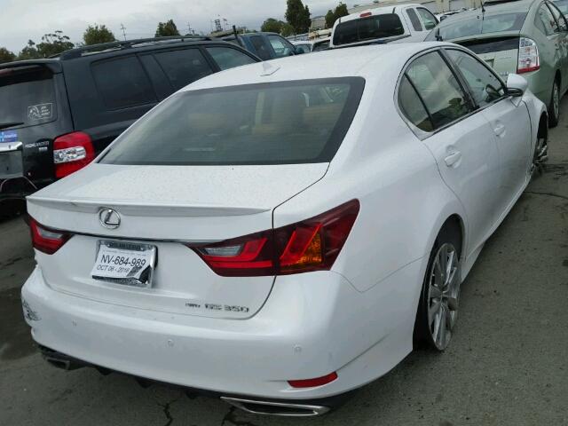 JTHCE1BL1D5016873 - 2013 LEXUS GS 350 WHITE photo 4