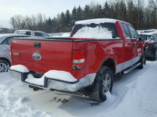 1FTPX14526FB73546 - 2006 FORD F150 RED photo 4