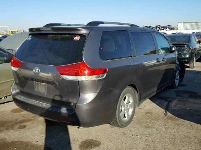 5TDKK3DC7BS102727 - 2011 TOYOTA SIENNA LE CHARCOAL photo 4