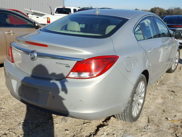 W04GRSEC7B1128070 - 2011 BUICK REGAL CXL SILVER photo 4