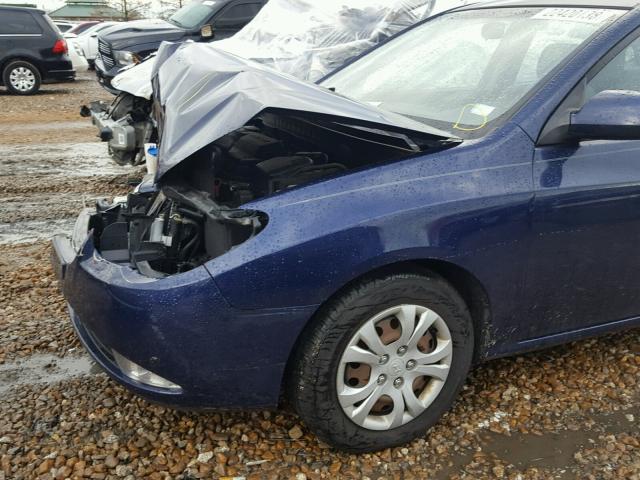 KMHDU4AD7AU914413 - 2010 HYUNDAI ELANTRA BL BLUE photo 9