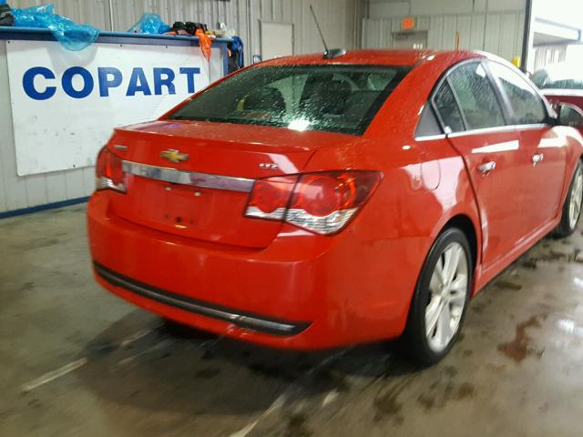 1G1PG5SB8F7288428 - 2015 CHEVROLET CRUZE LTZ RED photo 4