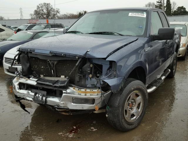 1FTPX14555FA86061 - 2005 FORD F150 BLUE photo 2