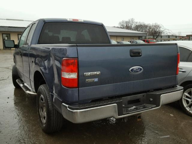 1FTPX14555FA86061 - 2005 FORD F150 BLUE photo 3