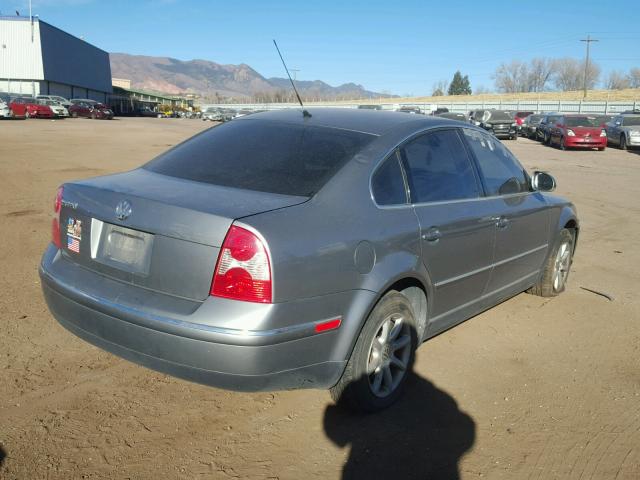 WVWPD63B84E282805 - 2004 VOLKSWAGEN PASSAT GRAY photo 4