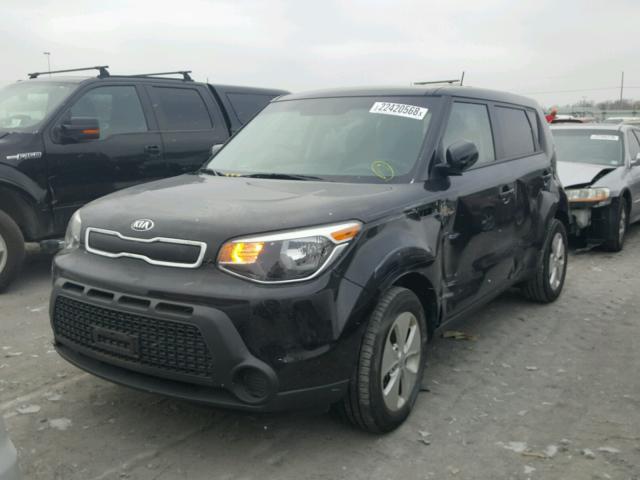 KNDJN2A29E7053957 - 2014 KIA SOUL BLACK photo 2