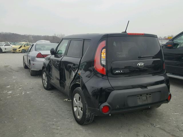 KNDJN2A29E7053957 - 2014 KIA SOUL BLACK photo 3