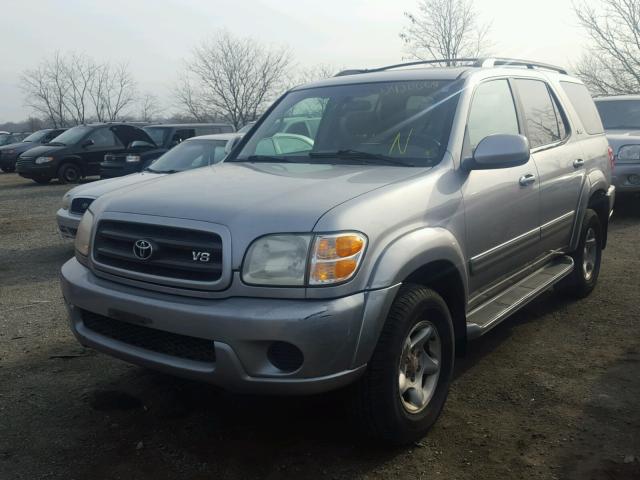 5TDBT44A41S016940 - 2001 TOYOTA SEQUOIA SR SILVER photo 2