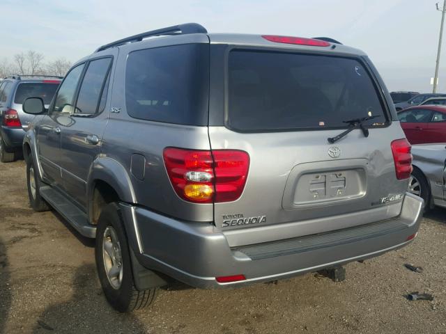 5TDBT44A41S016940 - 2001 TOYOTA SEQUOIA SR SILVER photo 3