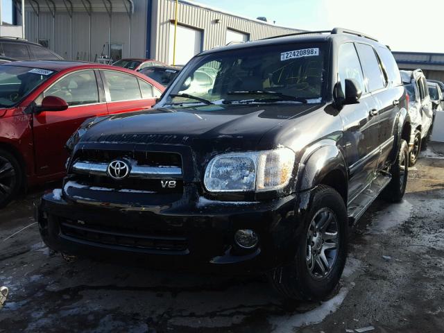 5TDBT48A76S262527 - 2006 TOYOTA SEQUOIA LI BLACK photo 2