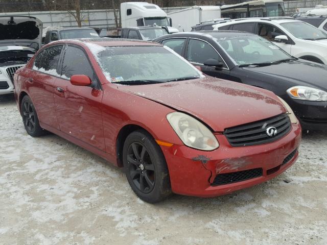 JNKCV51F45M307958 - 2005 INFINITI G35 BURGUNDY photo 1