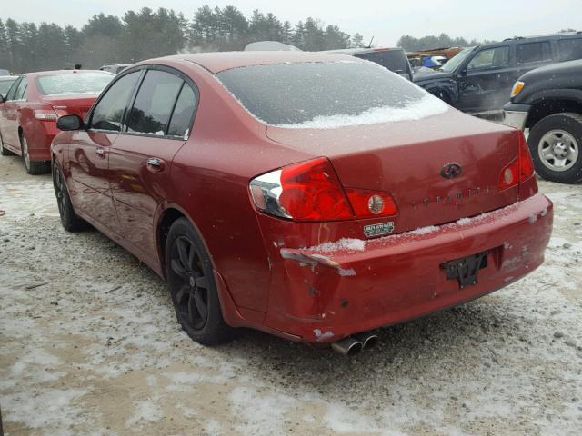 JNKCV51F45M307958 - 2005 INFINITI G35 BURGUNDY photo 3